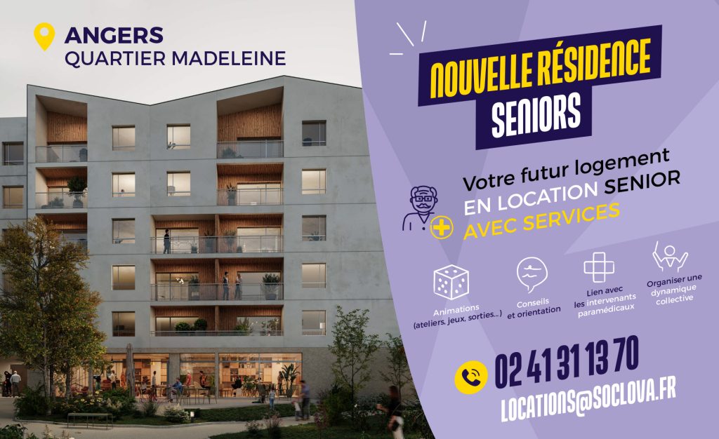 Soclova Cœur Madeleine Angers appartement résidence senior 
