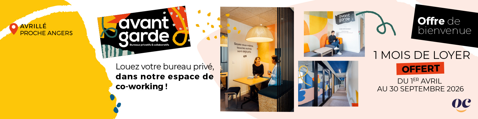 bannière Avant Garde Soclova promo 2026 location bureaux privatifs 2